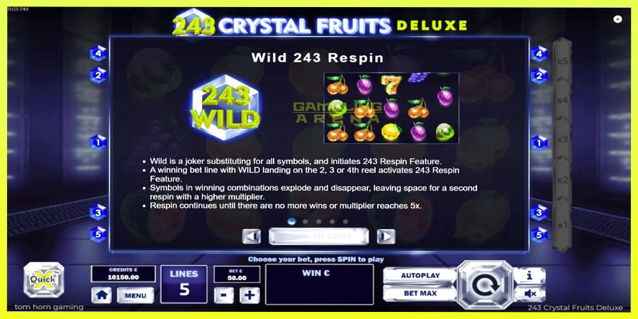 चित्र 5 गेमिंग मशीन 243 Crystal Fruits Deluxe