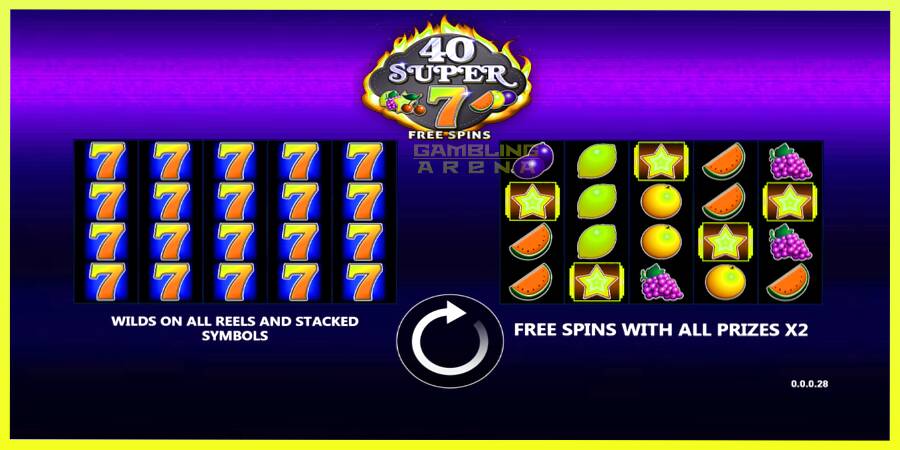 चित्र 1 गेमिंग मशीन 40 Super 7 Free Spins