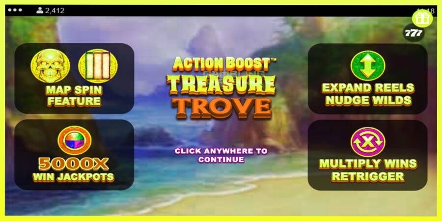 चित्र 1 गेमिंग मशीन Action Boost Treasure Trove