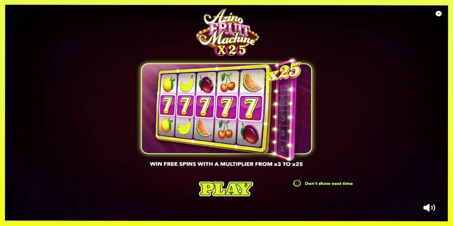 चित्र 1 गेमिंग मशीन Azino Fruit Machine x25