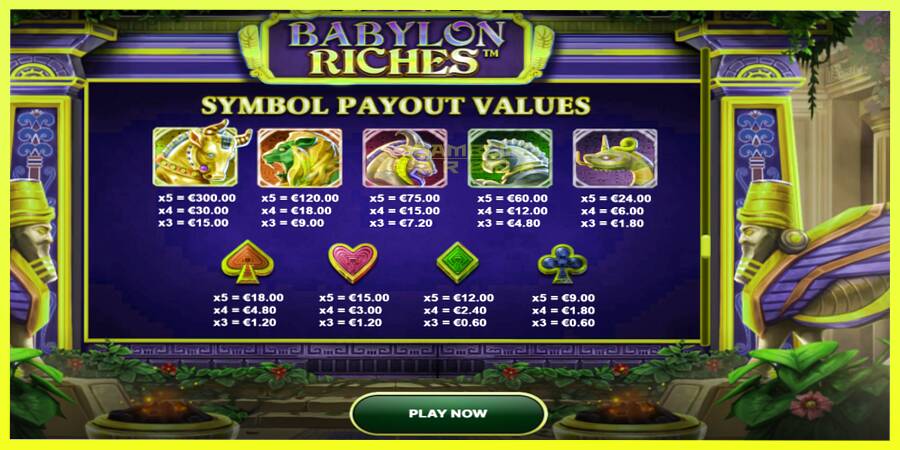 चित्र 6 गेमिंग मशीन Babylon Riches