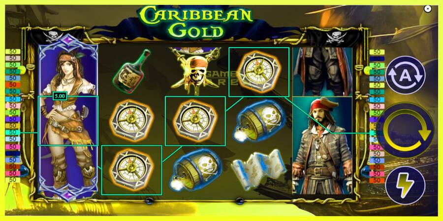 चित्र 3 गेमिंग मशीन Caribbean Gold.