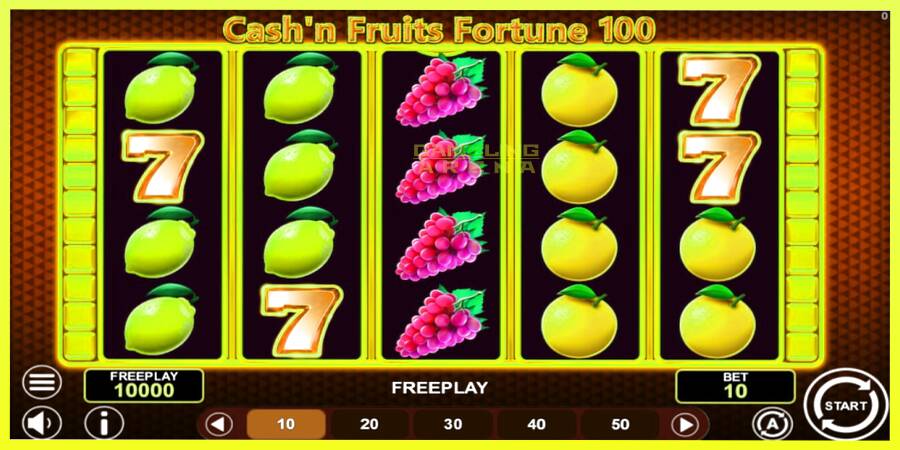 चित्र 1 गेमिंग मशीन Cashn Fruits Fortune 100