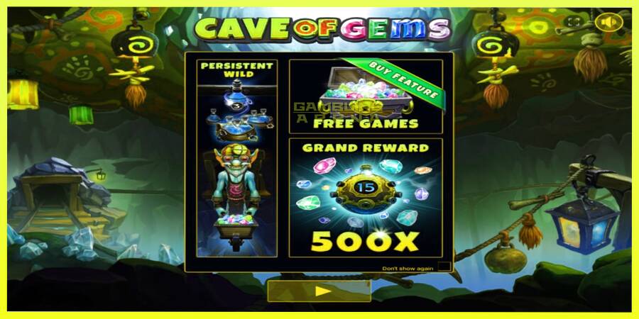 चित्र 1 गेमिंग मशीन Cave of Gems