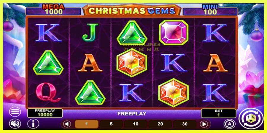 चित्र 2 गेमिंग मशीन Christmas Gems Hold & Win