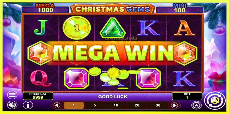 चित्र 3 गेमिंग मशीन Christmas Gems Hold & Win