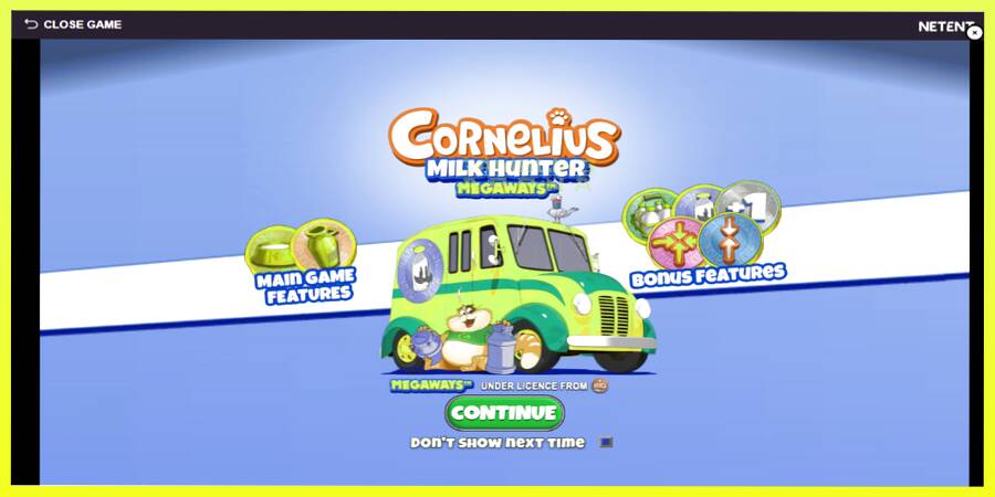 चित्र 1 गेमिंग मशीन Cornelius Milk Hunter Megaways