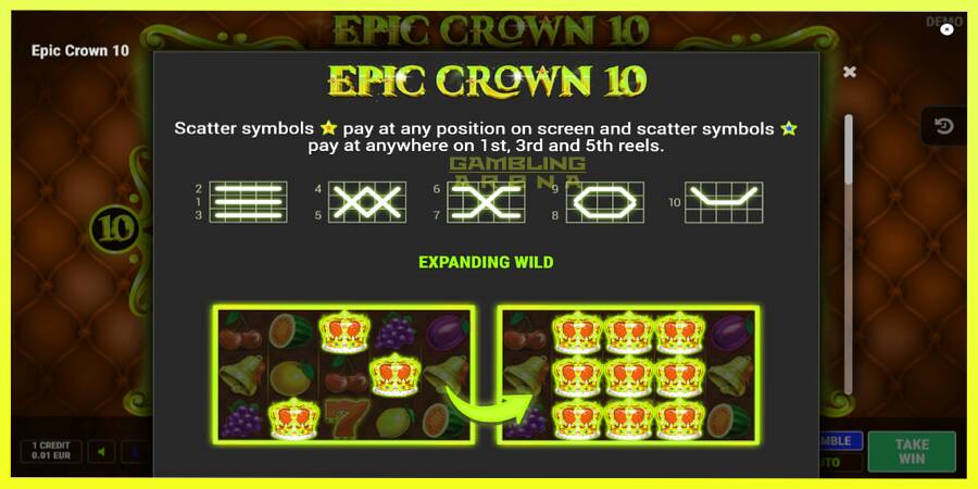 चित्र 5 गेमिंग मशीन Epic Crown 10