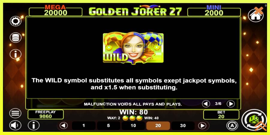 चित्र 7 गेमिंग मशीन Golden Joker 27 Hold & Win