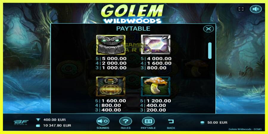 चित्र 4 गेमिंग मशीन Golem Wildwoods