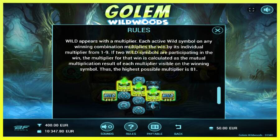 चित्र 5 गेमिंग मशीन Golem Wildwoods