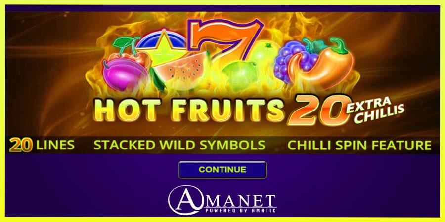 चित्र 1 गेमिंग मशीन Hot Fruits 20 Extra Chillis