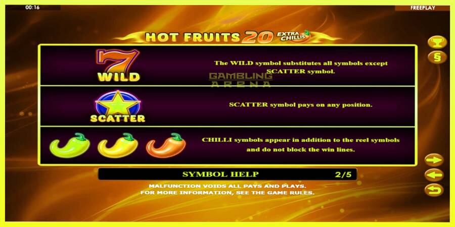 चित्र 5 गेमिंग मशीन Hot Fruits 20 Extra Chillis