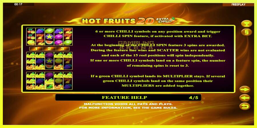 चित्र 6 गेमिंग मशीन Hot Fruits 20 Extra Chillis