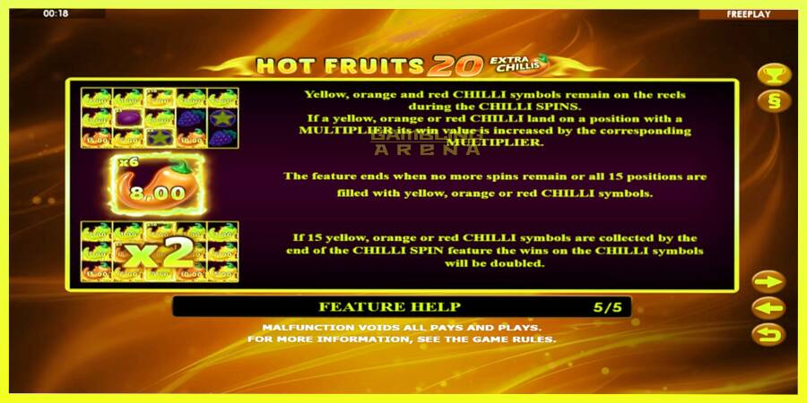 चित्र 7 गेमिंग मशीन Hot Fruits 20 Extra Chillis