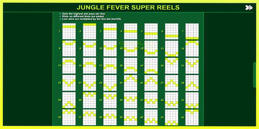 चित्र 7 गेमिंग मशीन Jungle Fever Super Reels