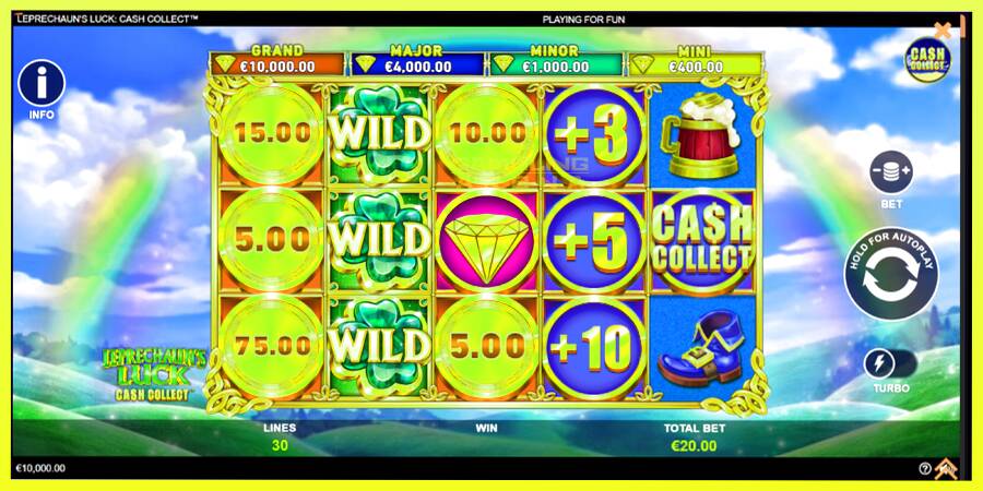 चित्र 2 गेमिंग मशीन Leprechauns Luck Cash Collect Megaways PowerPlay Jackpot