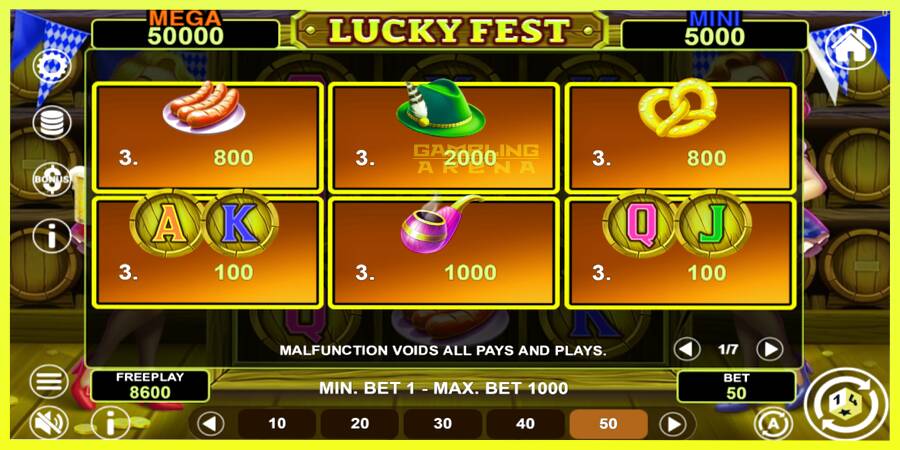 चित्र 5 गेमिंग मशीन Lucky Fest Hold & Win