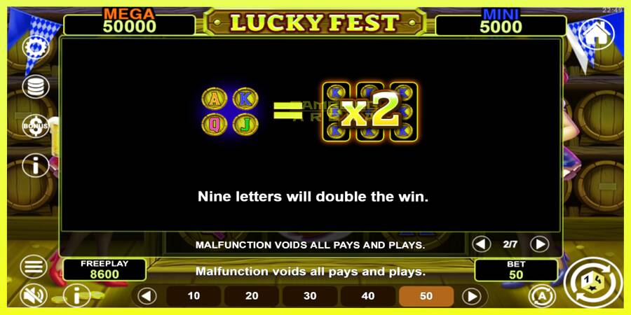 चित्र 6 गेमिंग मशीन Lucky Fest Hold & Win