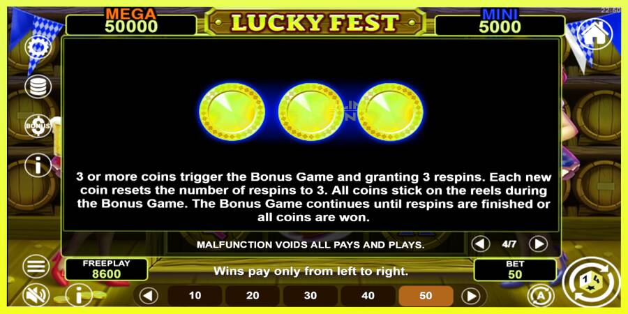 चित्र 7 गेमिंग मशीन Lucky Fest Hold & Win