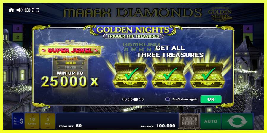 चित्र 1 गेमिंग मशीन Maaax Diamonds Golden Nights