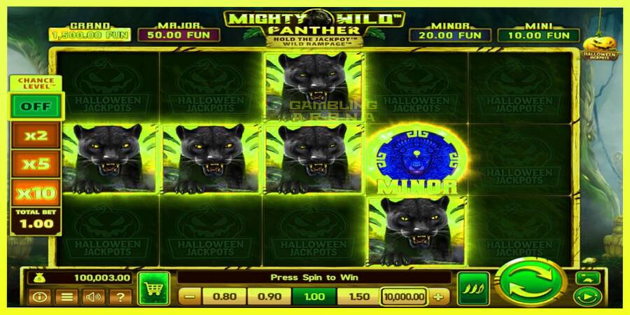 चित्र 2 गेमिंग मशीन Mighty Wild: Panther Grand Gold Edition Halloween Jackpots