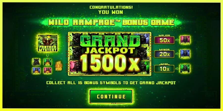 चित्र 3 गेमिंग मशीन Mighty Wild: Panther Grand Gold Edition Halloween Jackpots