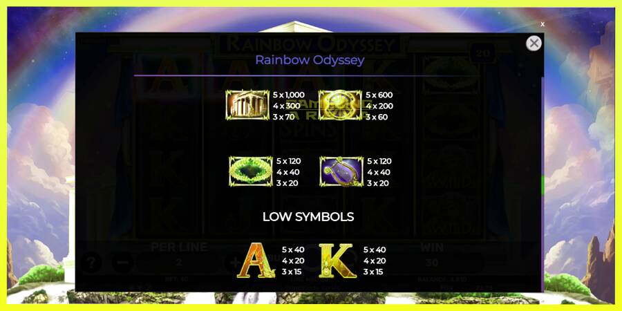 चित्र 6 गेमिंग मशीन Rainbow Odyssey