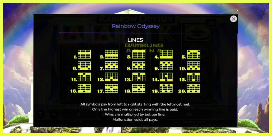 चित्र 7 गेमिंग मशीन Rainbow Odyssey