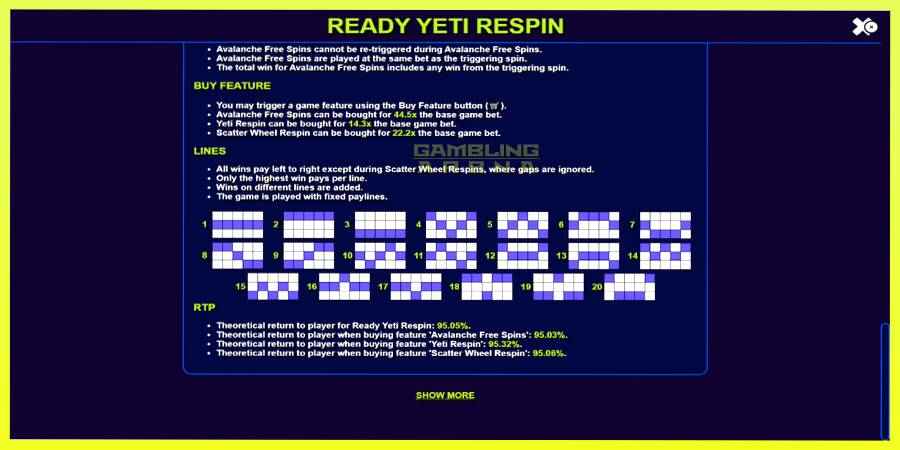 चित्र 7 गेमिंग मशीन Ready Yeti Respin