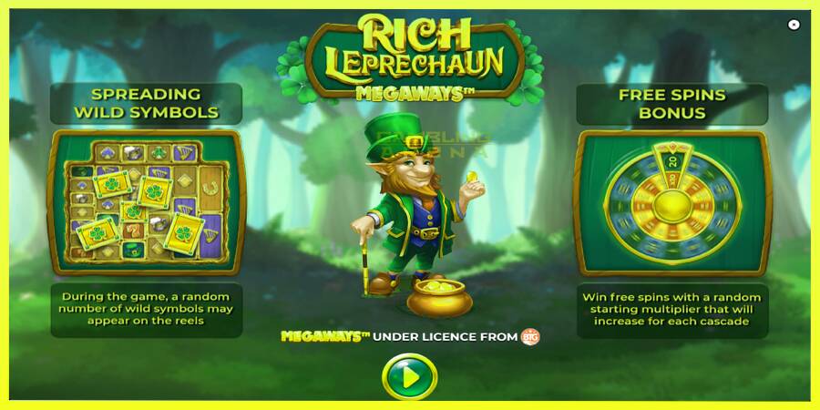 चित्र 1 गेमिंग मशीन Rich Leprechaun Megaways