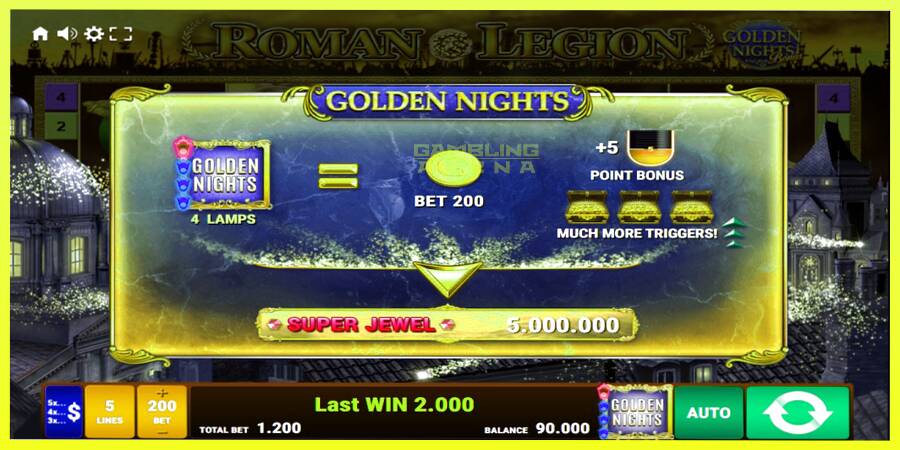 चित्र 5 गेमिंग मशीन Roman Legion Golden Nights