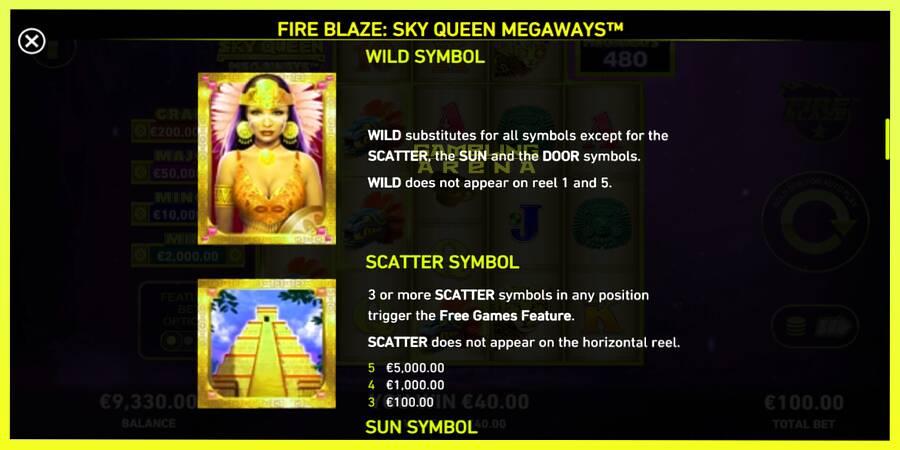 चित्र 5 गेमिंग मशीन Sky Queen Megaways