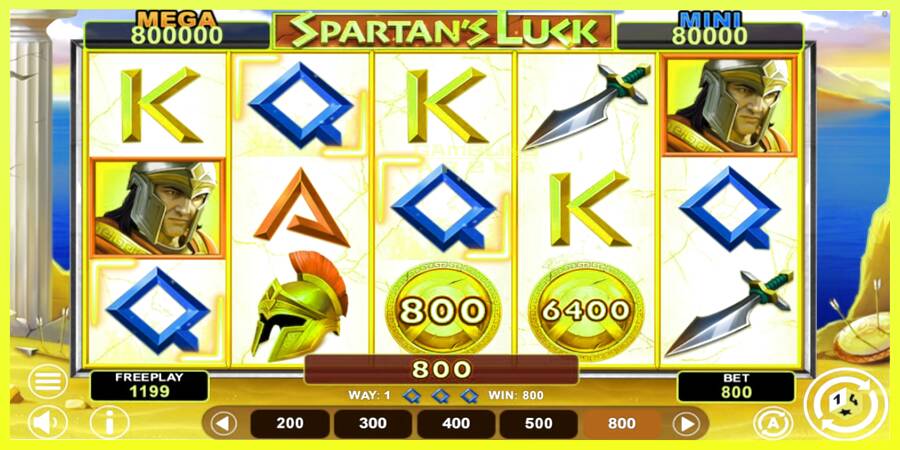 चित्र 3 गेमिंग मशीन Spartans Luck Hold & Win