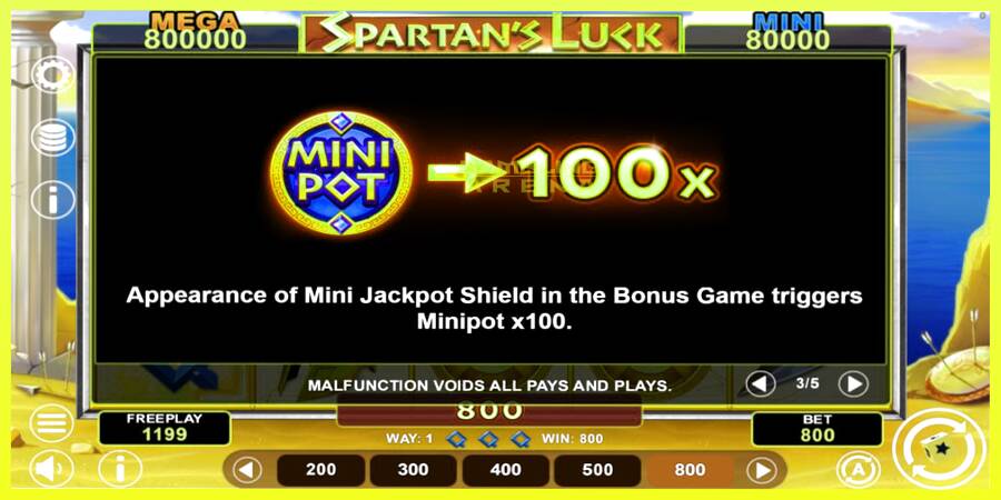 चित्र 6 गेमिंग मशीन Spartans Luck Hold & Win