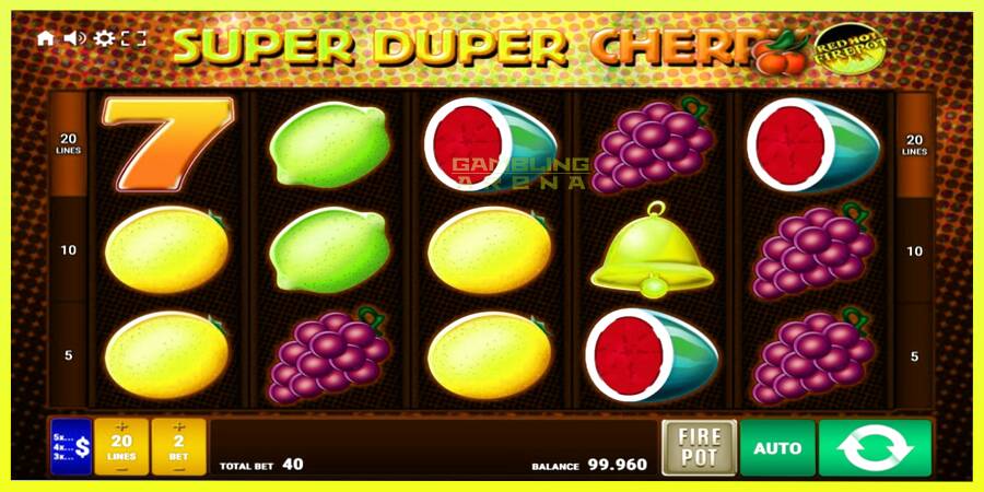 चित्र 1 गेमिंग मशीन Super Duper Cherry Red Hot Firepot