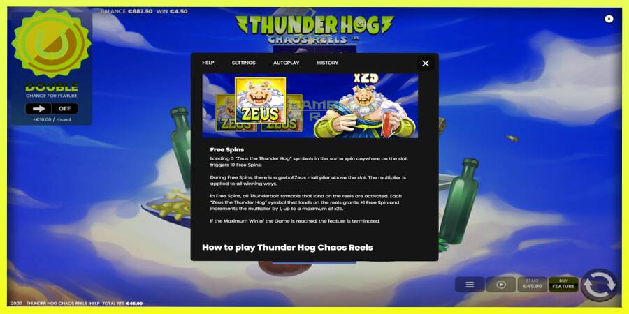 चित्र 7 गेमिंग मशीन Thunder Hog Chaos Reels