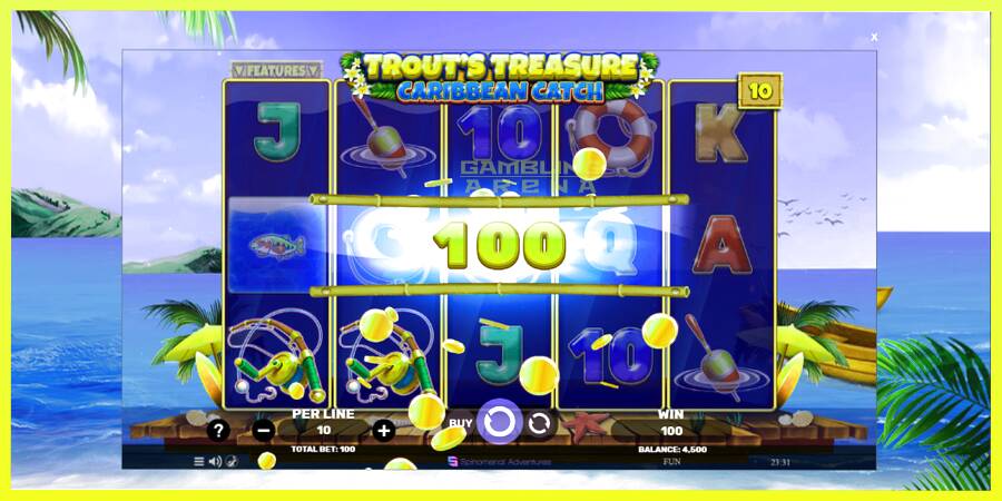 चित्र 3 गेमिंग मशीन Trouts Treasure Caribbean Catch