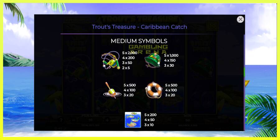 चित्र 6 गेमिंग मशीन Trouts Treasure Caribbean Catch