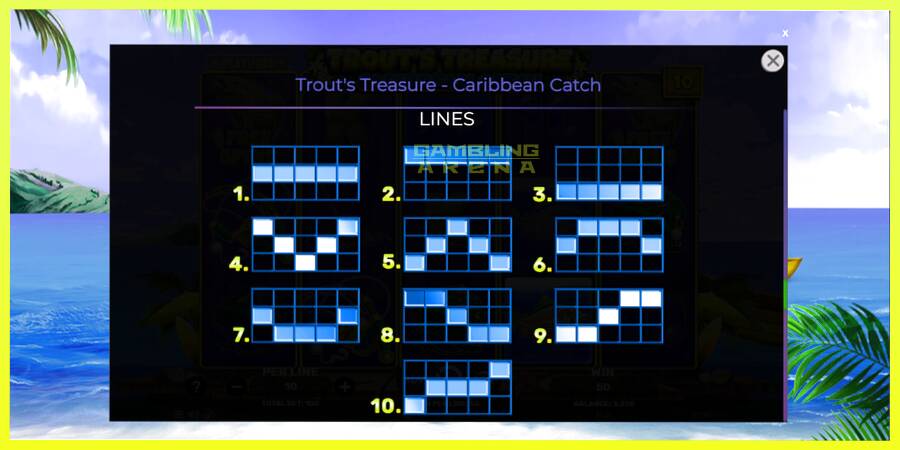 चित्र 7 गेमिंग मशीन Trouts Treasure Caribbean Catch